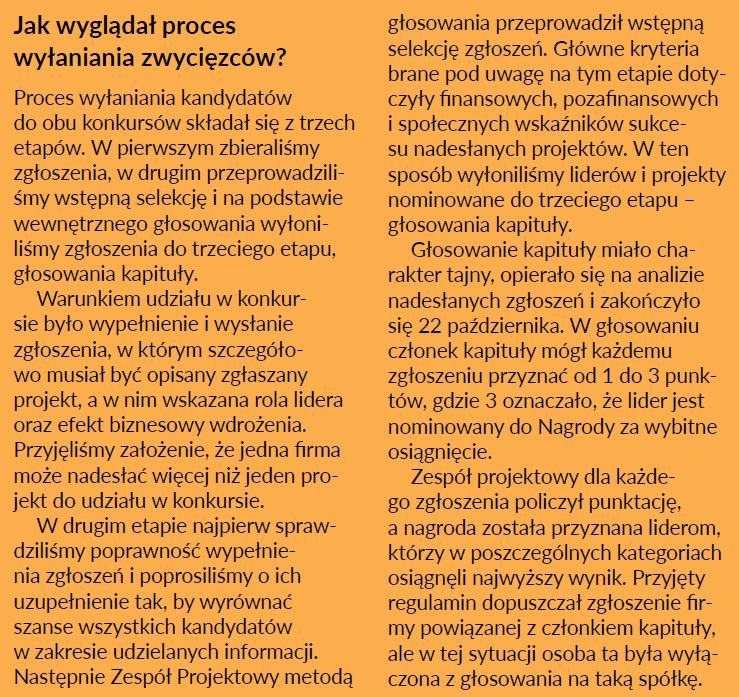 Mistrzowie Innowacyjnej Transformacji i LIDERZY JUTRA