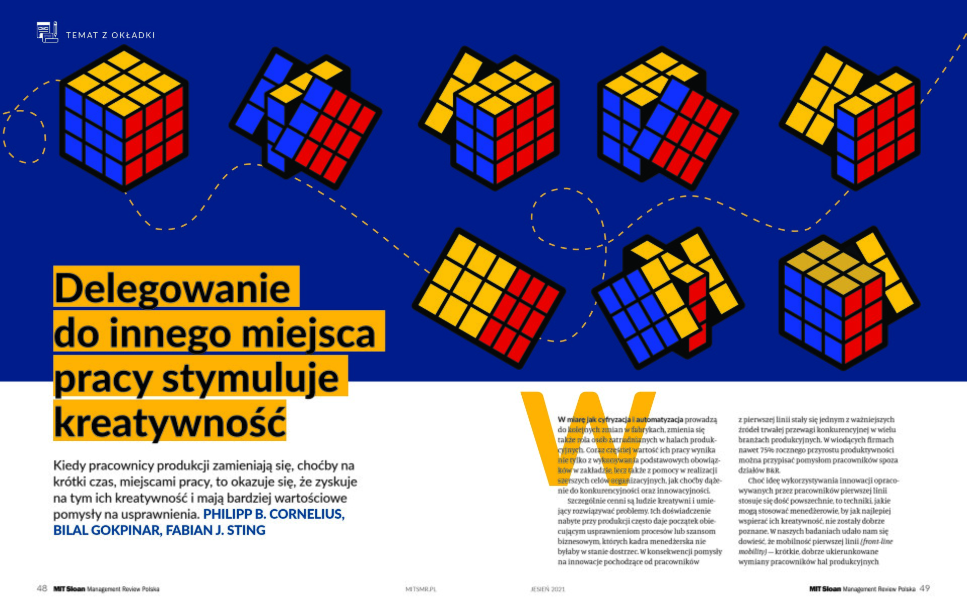 Delegowanie do innego miejsca pracy stymuluje kreatywność
